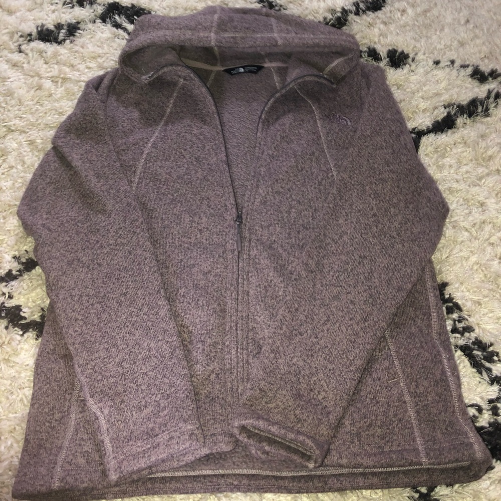 North face fleece zip up hoodie